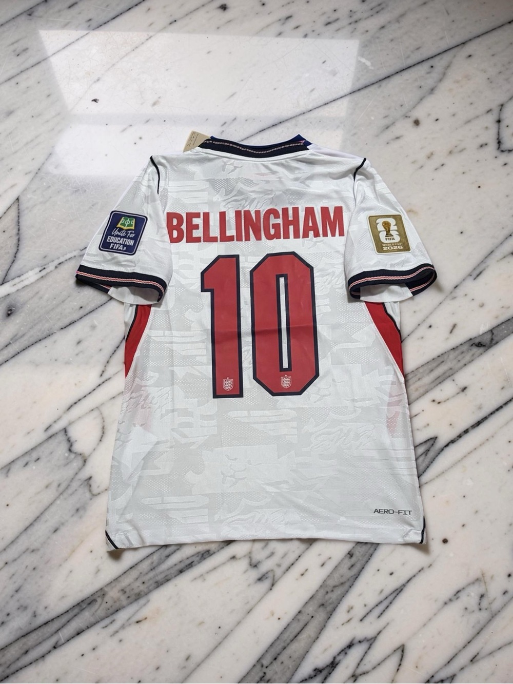 Jude Bellingham England 2026 World Cup Jersey #10 Home Mens Three Lions